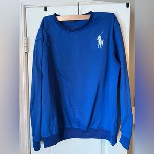 Men’s Large Logo Polo Blue Sweatshirt